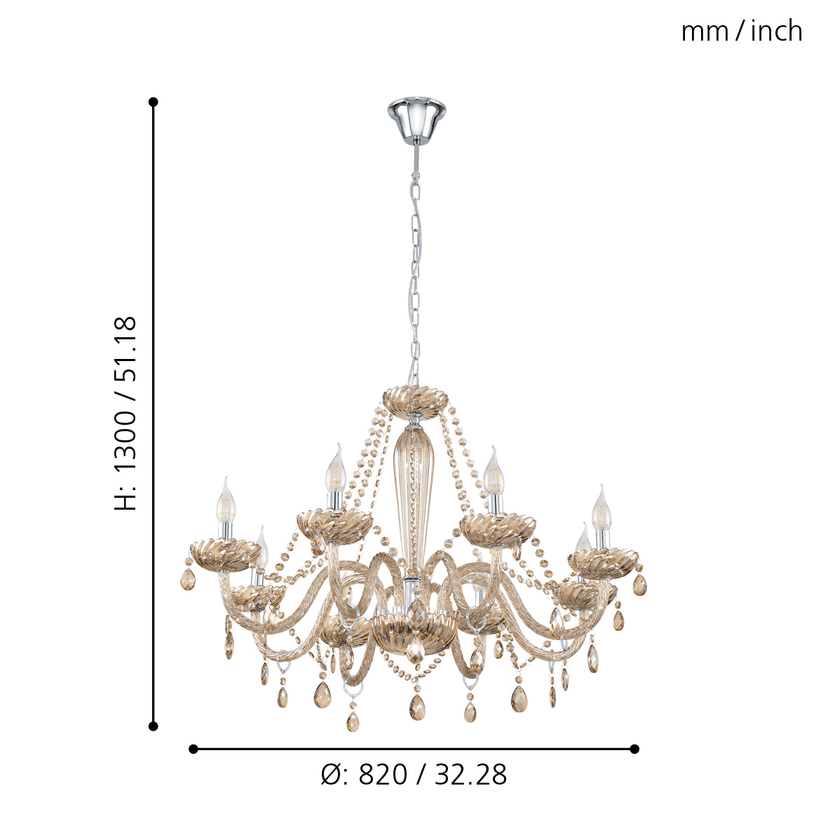 Candelabru EGLO BASILANO 39093 - imagine 4
