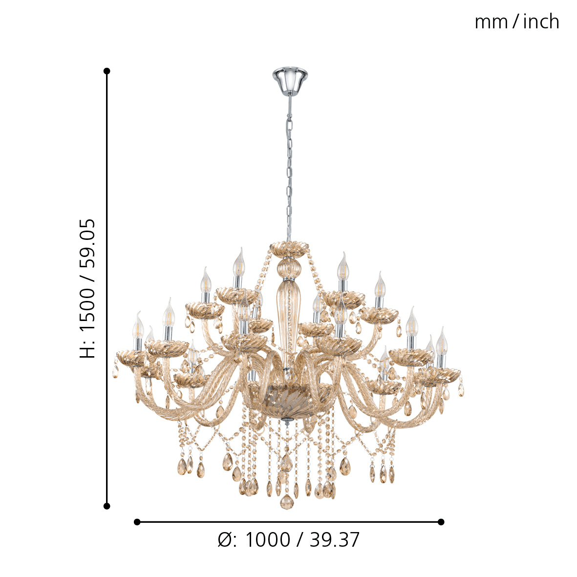 Candelabru EGLO BASILANO 39095 - imagine 5