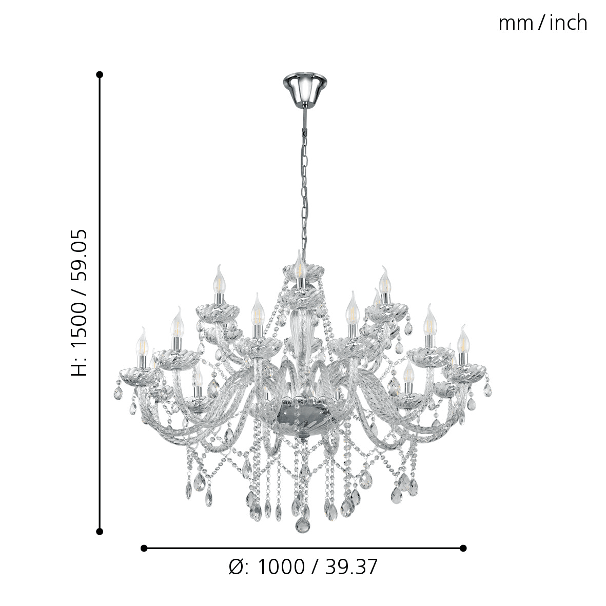 Candelabru EGLO BASILANO 1 39103 - imagine 5