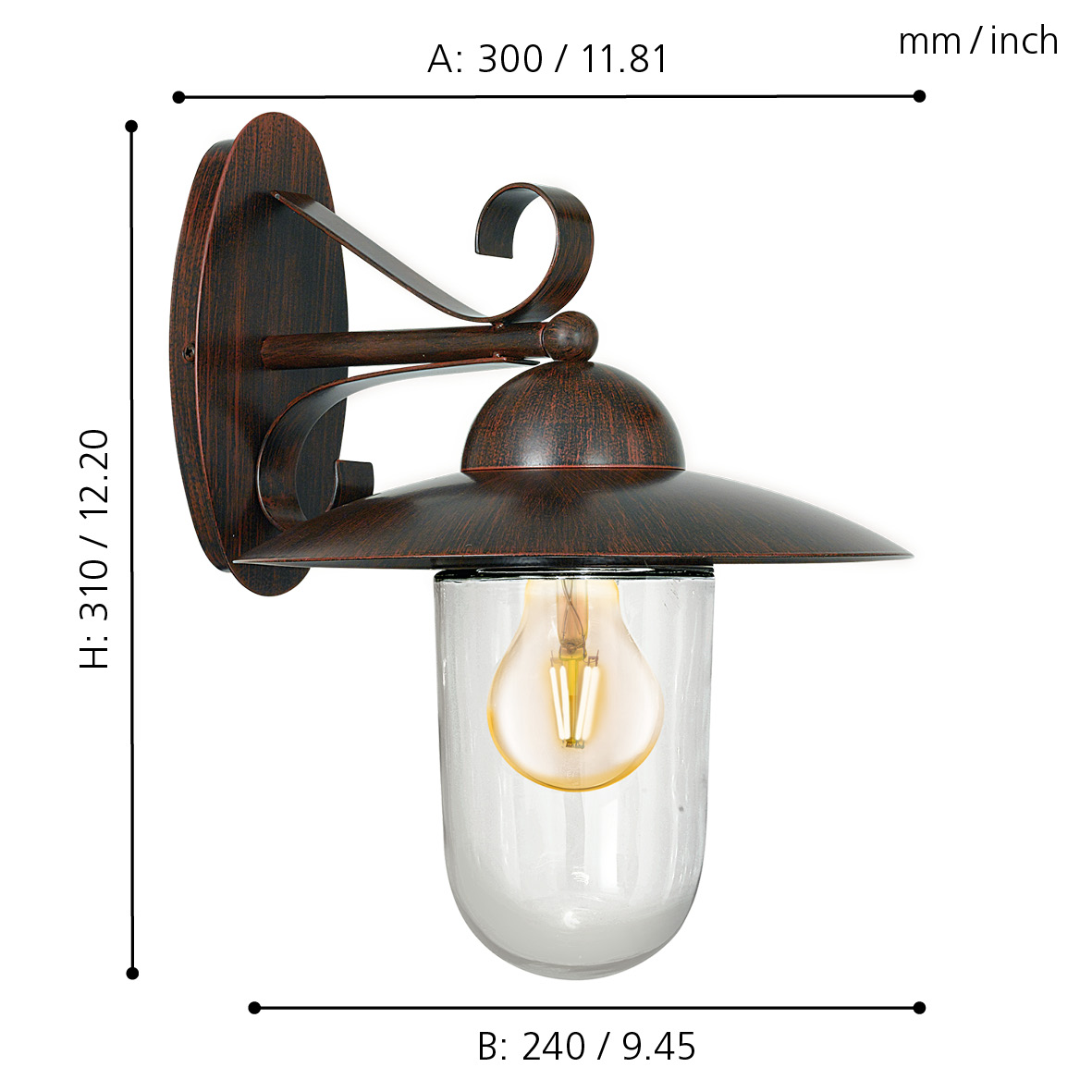 Aplica exterior EGLO MILTON 83589 - imagine 4