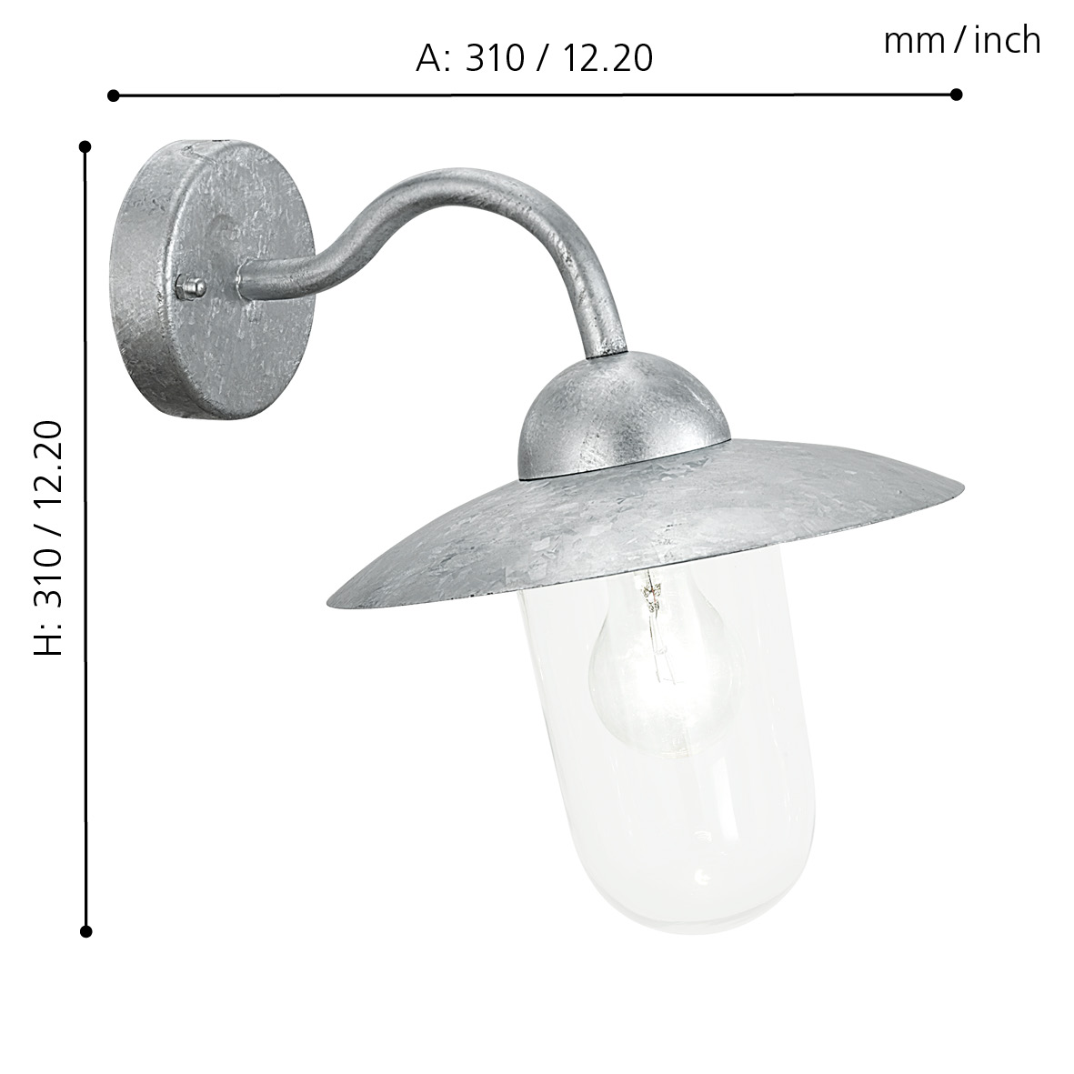 Aplica exterior EGLO MILTON 88489 - imagine 3