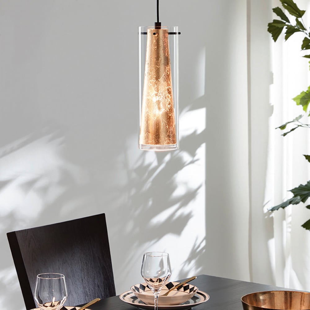 Pendul Abajur din sticlă PINTO GOLD 97651 - imagine 2