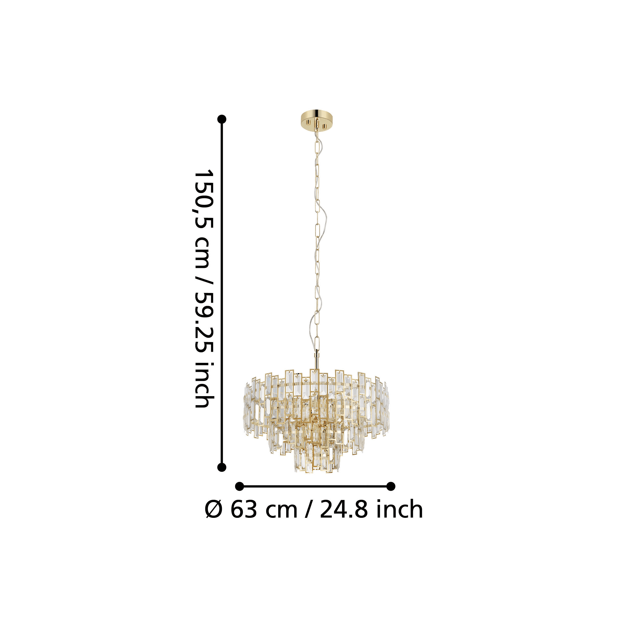 Candelabru cristal EGLO CALMEILLES 39613 - imagine 4