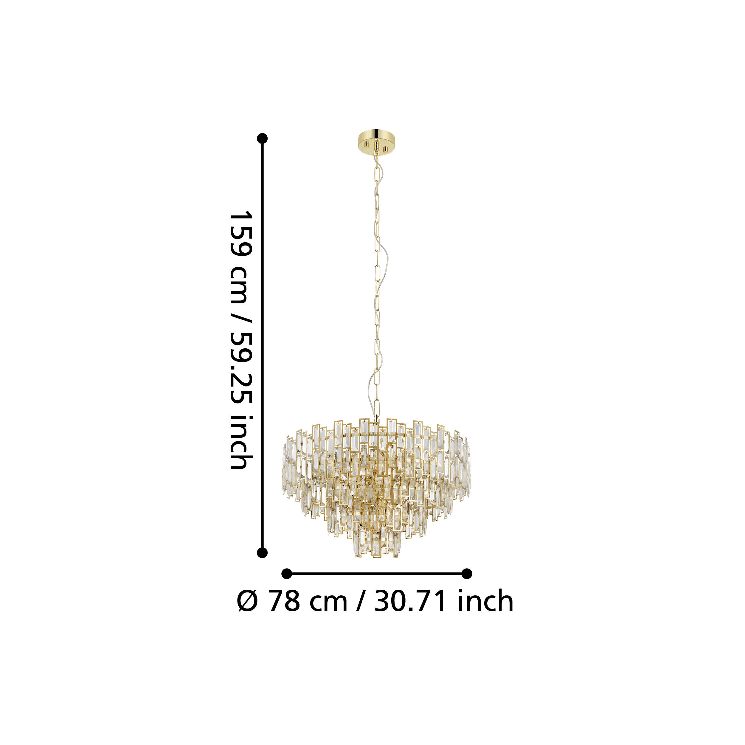 Candelabru cristal EGLO CALMEILLES 39614 - imagine 5