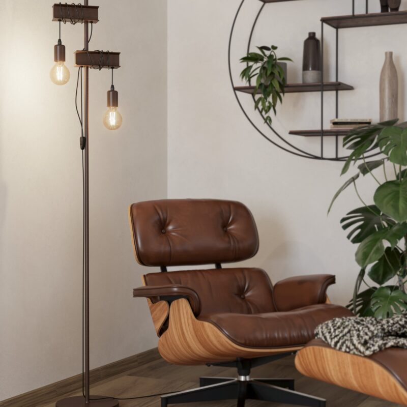 Alternative view of Lampadar vintage EGLO TOWNSHEND 4 43526, E27 2X10W