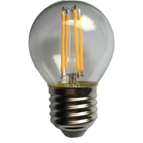 Bec Filament Sferic E27, 2W=25W, 3000K, lumina calda