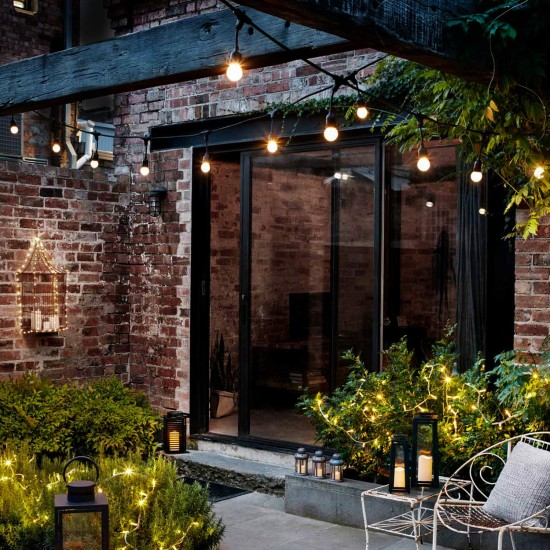 Alternative view of Ghirlanda luminoasa cu pendule, interconectabil, E27, IP65, 10m