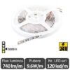 Bandă LED - SMD 9.6W/m CRI90 24V 120led/m rolă 5m alb-cald/3000K