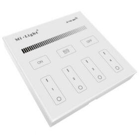 Telecomanda monocolor Smart 4 zone RF Alb sau Negru, perete
