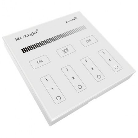 Telecomanda monocolor Smart 4 zone RF Alb sau Negru, perete