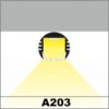 Profil LED rotund tip A203, pentru montaj aplicat, lungime 2m