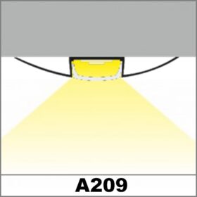 Profil LED de trecere tip A209, pentru montaj aparent, lungime 2m