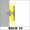 Profil LED aplicat BACK 10, aluminiu, lungime 2m
