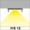 Profil LED aplicat FIX 12, aluminiu, lungime 2m