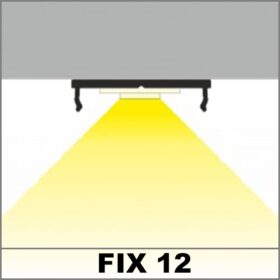 Profil LED aplicat FIX 12, aluminiu, lungime 2m