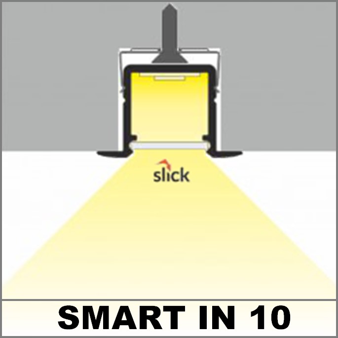 Profil LED Incastrat SMART IN 10, lungime 2m
