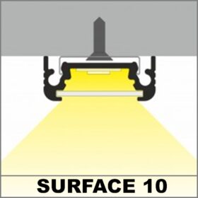 Profil LED aplicat SURFACE 10, lungime 2m