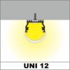 Profil LED aplicat UNI 12, aluminiu, lungime 2m