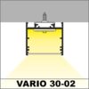 Profil LED aplicat VARIO 30-02, aluminiu, lungime 2m