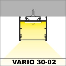 Profil LED aplicat VARIO 30-02, aluminiu, lungime 2m