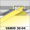 Profil LED încastrat VARIO 30-04, aluminiu anodizat, lungime 2m