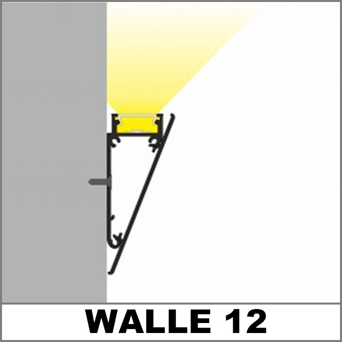 Profil LED aplicat WALLE 12, alb, lungime 2m