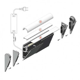 Profil LED aplicat WALLE 12, alb, lungime 2m - imagine 5