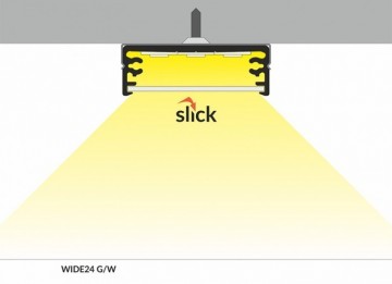 Profil LED aplicat WIDE 24, aluminiu, lungime 2m - imagine 3