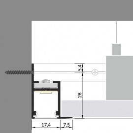 Alternative view of Profil LED încastrat FRAME 14, alb, lungime 2m