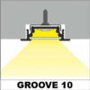 Profil LED Incastrat GROOVE10, lungime 2m