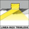 Profil LED încastrat LINEA-IN20 Trimless, aluminiu anodizat, lungime 2m