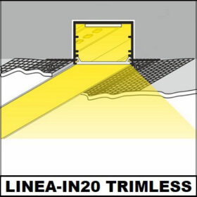 Profil LED încastrat LINEA-IN20 Trimless, aluminiu anodizat, lungime 2m