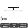 Proiector magnetic 48V 6W 3000K 560LM, OSRAM Φ28Χ300MM