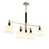 Lustra MIZAR 4XE14 auriu/negru metal D100XH83CM