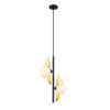 PENDUL POLYGO 2ΧG9 AURIU/NEGRU METAL+ STICLA 26Χ19ΧΗ118CM