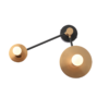 APLICA CLOCK 2XE27 BRASS METAL 18Χ74X23CM