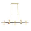 Lustra KIMOLOS, 5xG9+5xGU10 directionabila, METAL AURIU+ STICLA ALBA 120Χ26Χ120CM