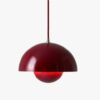 Lustra Pe Cablu ROSU E27 maxim 60w/bec Metal Diametru23cm 9202/230MM WR