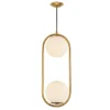 Pendul Pe Calbu Moderna Cu Glob Mat Alb E27X2 maxim 60W DF101/2