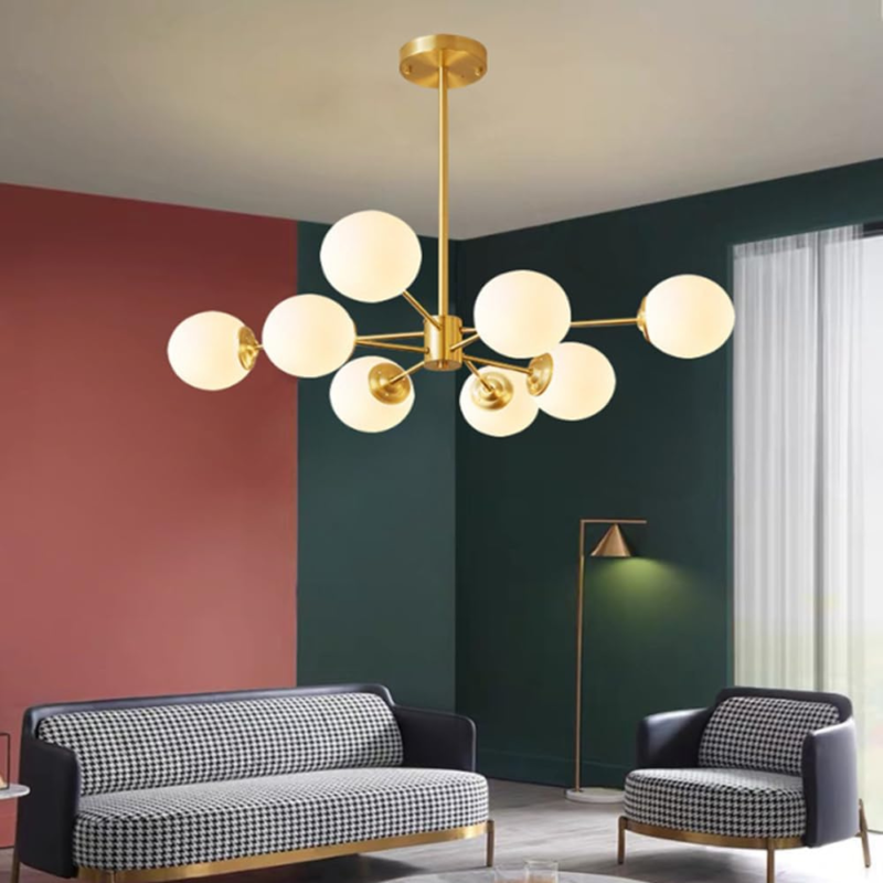 Alternative view of Lustra Gold Bec E27 Glob Alb Mat DX103/4+4 GD