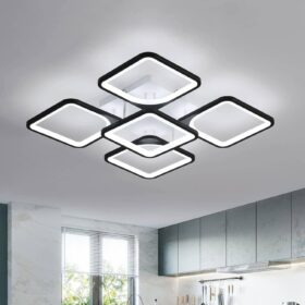 Lustra LED Neagra cu Telecomanda cu 3 functii lumina/rece/calda/neutra S 2110/5 BK