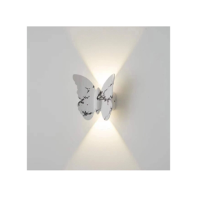Aplica De Perete 207 WT In Forma De Fluture Alb 6W Lumina Calda IP65