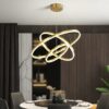 Lustra LED Gold Ring cu Telecomanda, lumina/rece/calda/neutra intensitate reglabila C 2557/3 GD