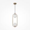 Pendul modern Maytoni Ring, metal alama, sticla alba MOD013PL-02BS1