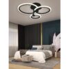 Lustra LED, Cu Telecomanda, 3 Tipuri De Lumina, Intensitate Reglabila, 74W, Negru G3373/1+1+1 BK
