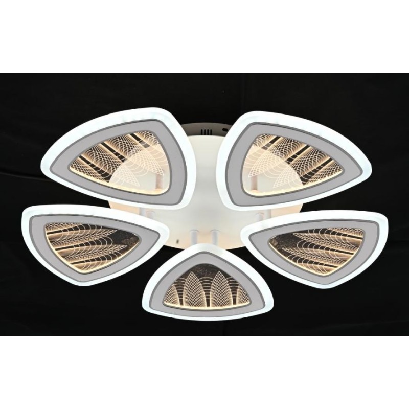 Lustra LED, Cu Telecomanda, 3 Tipuri De Lumina, Intensitate Reglabila, 120W, Alb G16745/5