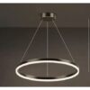 Lustra LED Negru Ring cu Telecomanda, 3 tipuri lumina, Dimabila C 2557/1 400 BK