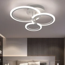 Lustra LED, Cu Telecomanda, 3 Tipuri De Lumina, Intensitate Reglabila, 74W, Alba G3373/1+1+1 WT