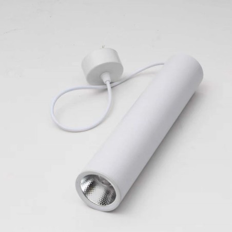 Alternative view of Pendul Cilindic LED Pe Cablu Ajustabil Lumina Neutra / Culoare Alb C3001/WT