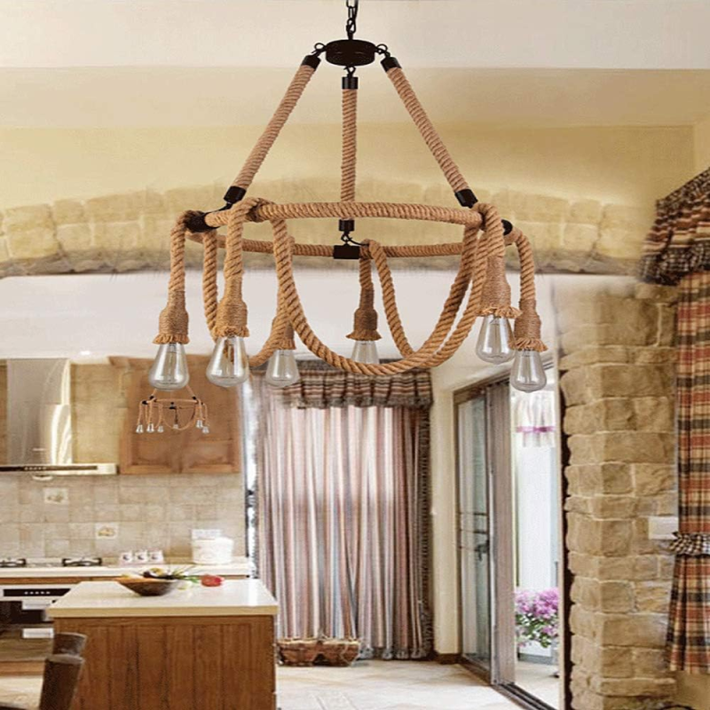 Alternative view of Lustra Rustic Cu 6 Soculuri E27, Max 6 X 40W 8097/6